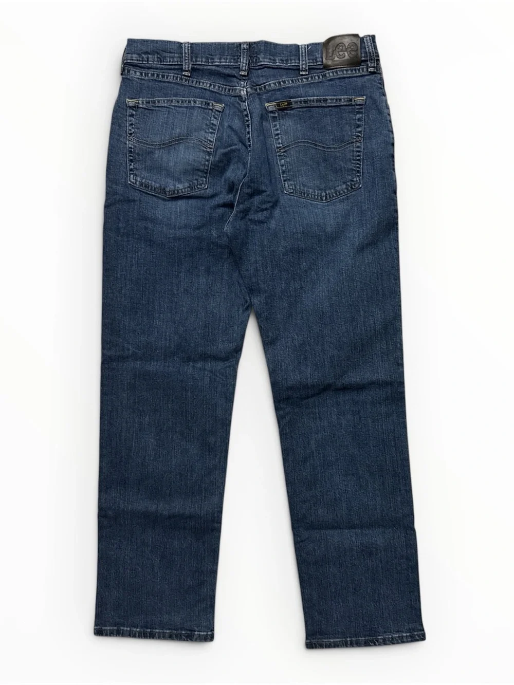 Lee Relaxed Fit Jeans Men Blue Straight Leg Stretch Denim Casual Classic 32x29
